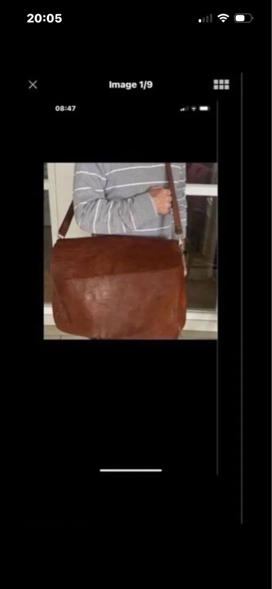 Extra Large Leather Messenger Bag - Image 2