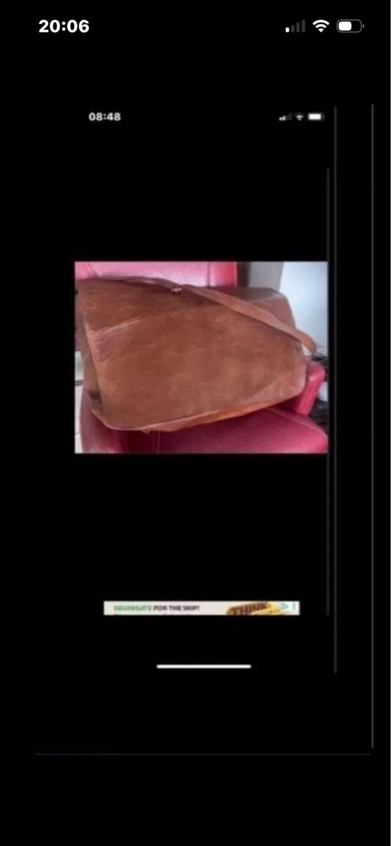 Extra Large Leather Messenger Bag - Image 3