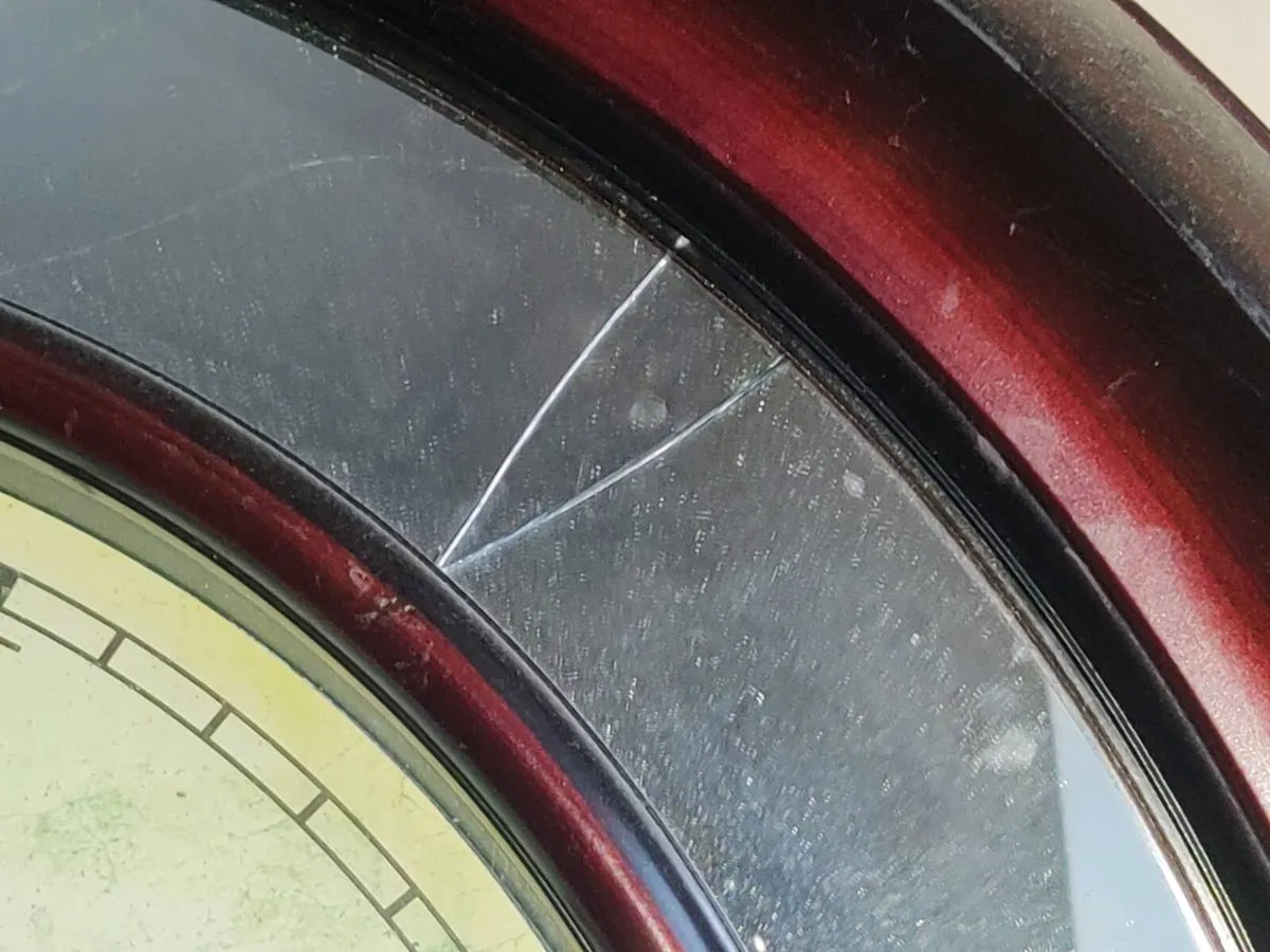 HUGE RARE MAHOGANY WOOD MIRROR, 23"Wall Clock ! - Image 2