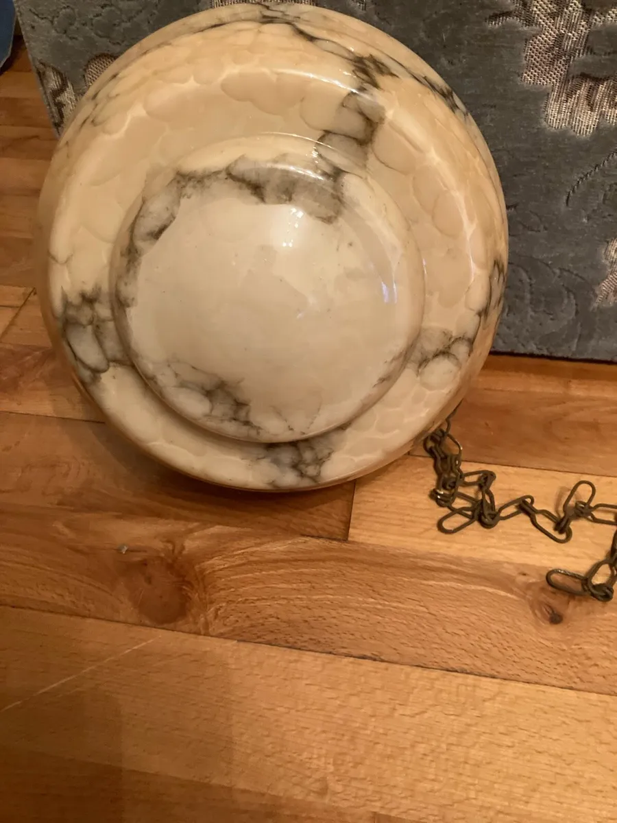 Pink glass vintage hall lamp