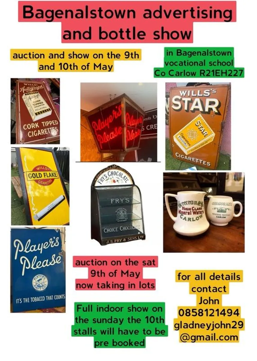 auction and advertising/bottle fair in bagenalstown Carlow r21eh27 - Image 1