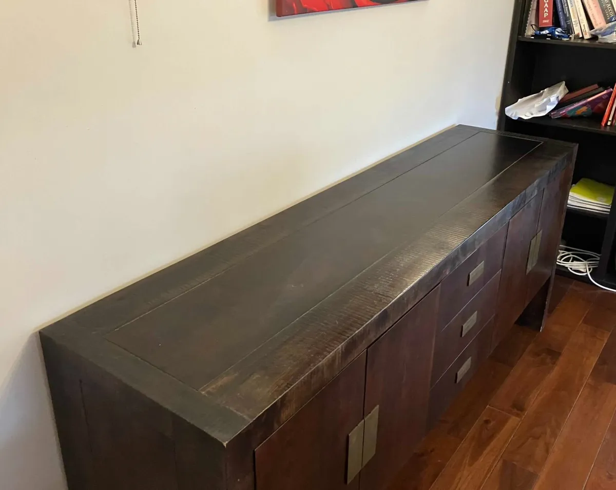 Dark Wood Sideboard 200cm - Image 3