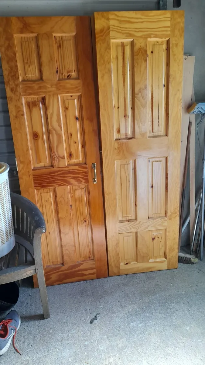 Four Pine Doors from built in wardrobes