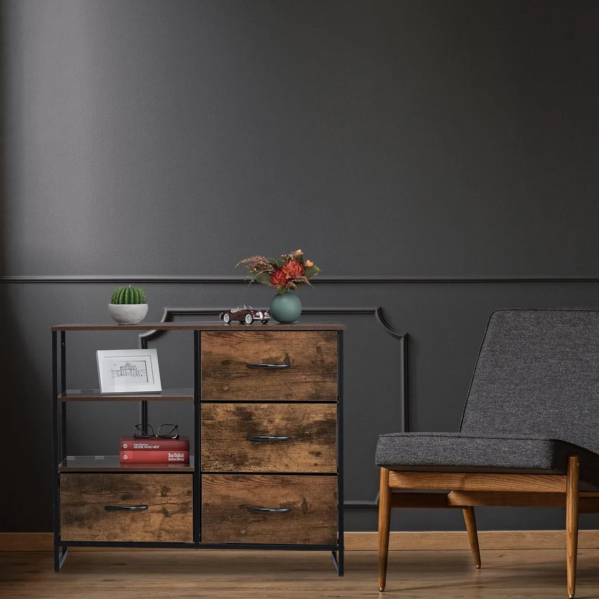 Chest of Drawers 4 H x W D: 71.5 84 32.5 cm - Image 2