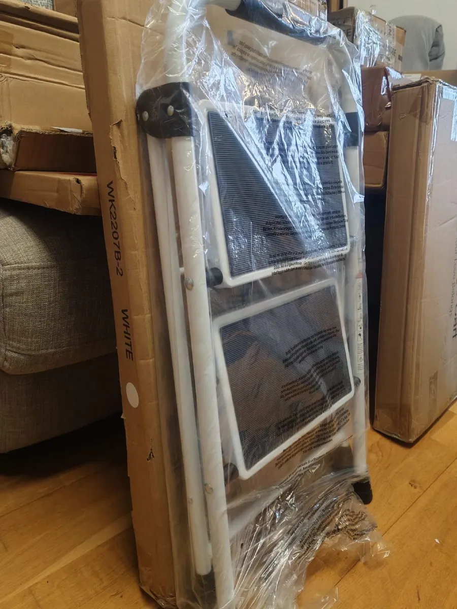 2 Step Ladder with Handrail – Folding Step Stool - Image 2