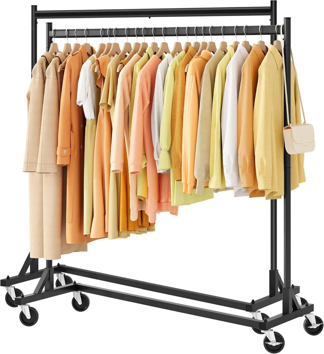 Z Rack Set of 2 Rolling Clothing Racks with - Image 1