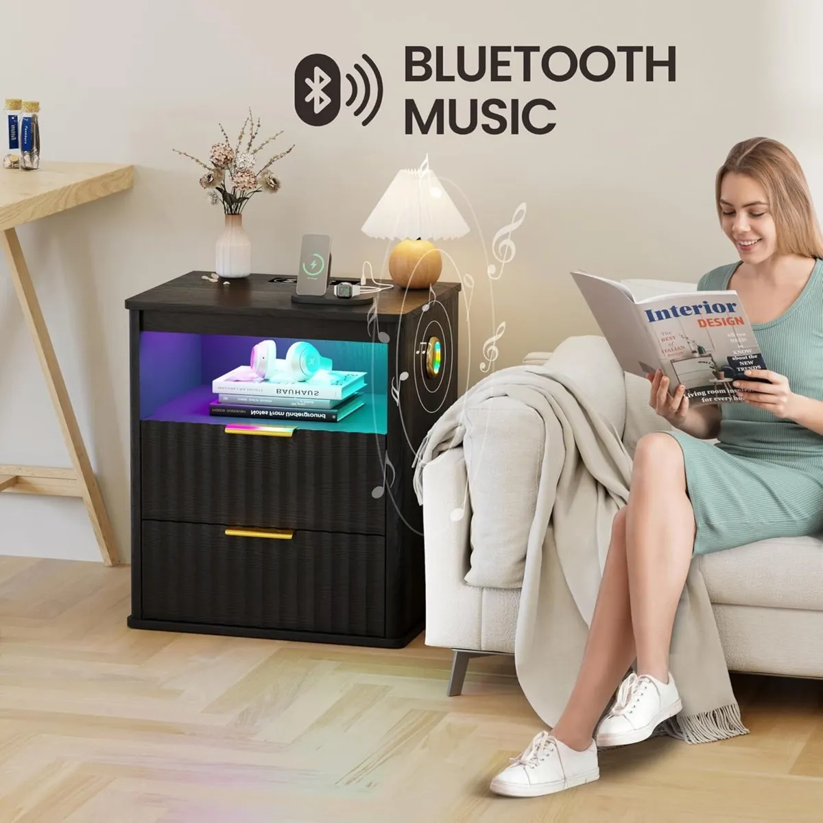 Bluetooth Speaker Bedside Table -24 Color RGB - Image 3