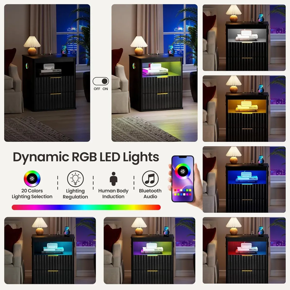 Bluetooth Speaker Bedside Table -24 Color RGB - Image 4