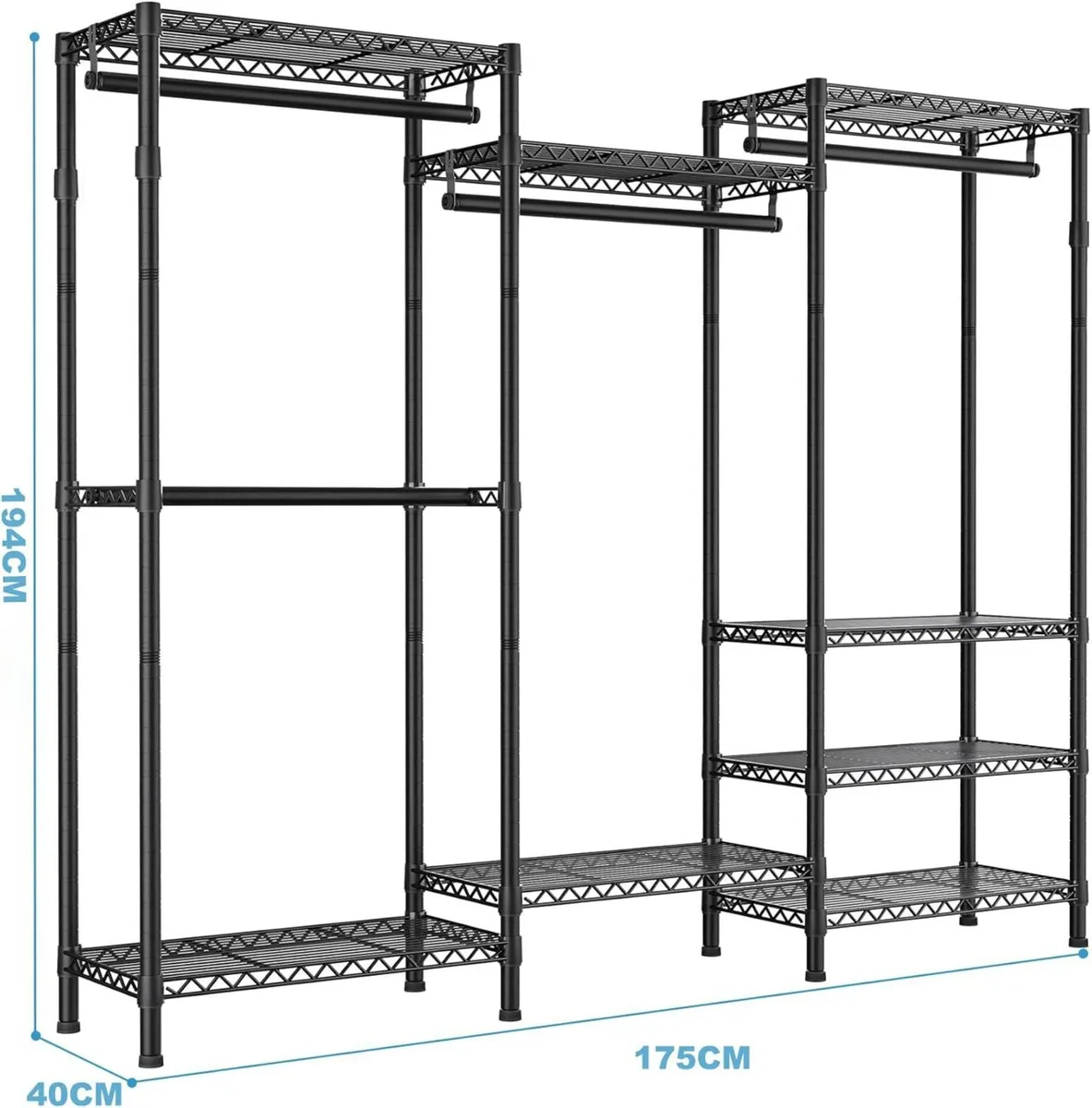 Heavy Duty Clothes Rail Clothing Rails Hanging - Image 3