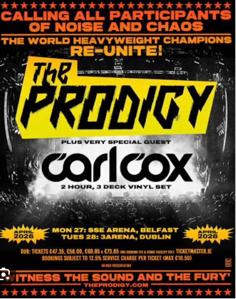 2 Prodigy / Carl Cox Tickets