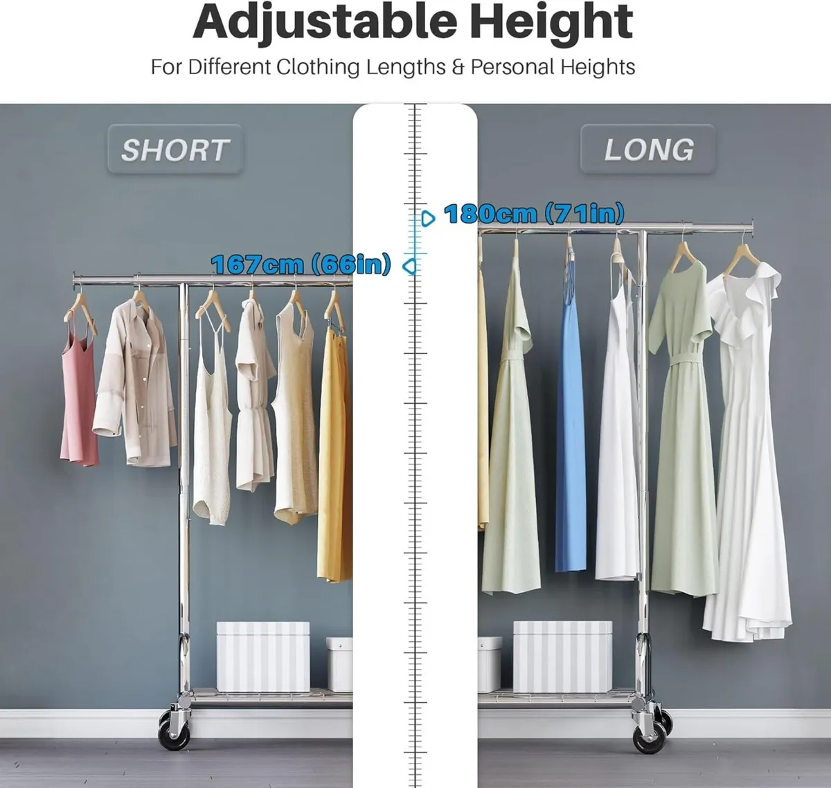 Heavy Duty Clothes Rail 238kg (525lbs) Capacity - Image 4