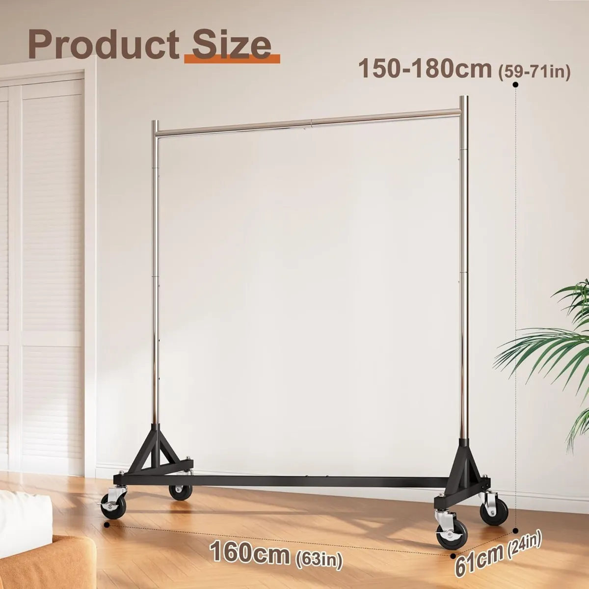 Commercial Heavy Duty Clothing Rack - Z Base - Image 4