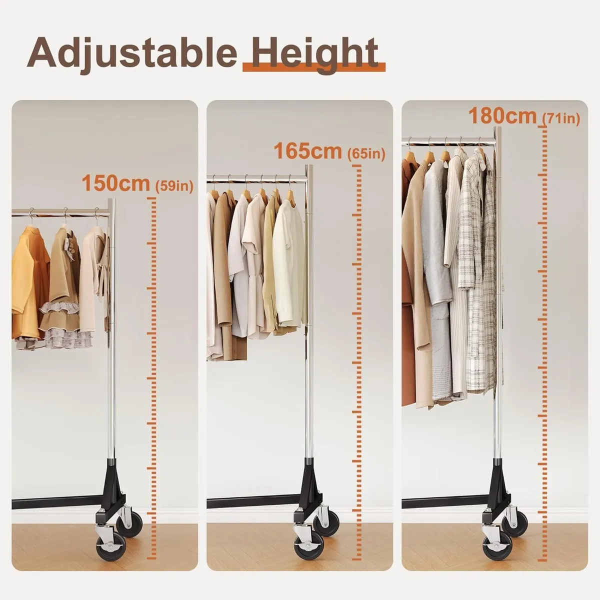 Commercial Heavy Duty Clothing Rack - Z Base - Image 3