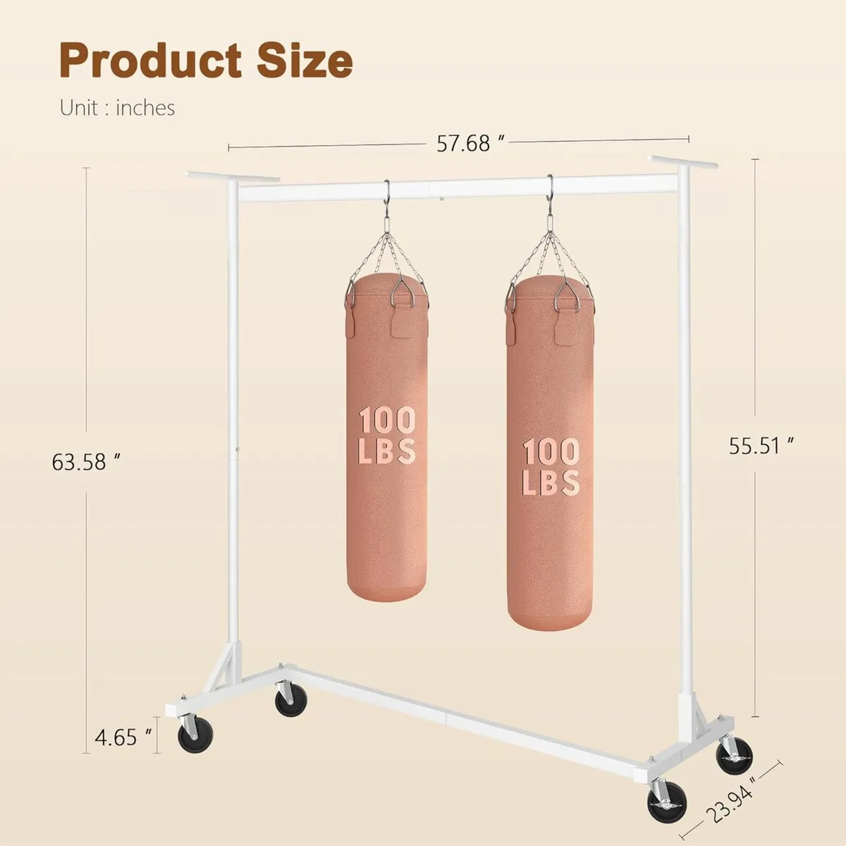 Z Clothes Rack with Cover Metal Heavy Duty - Image 3