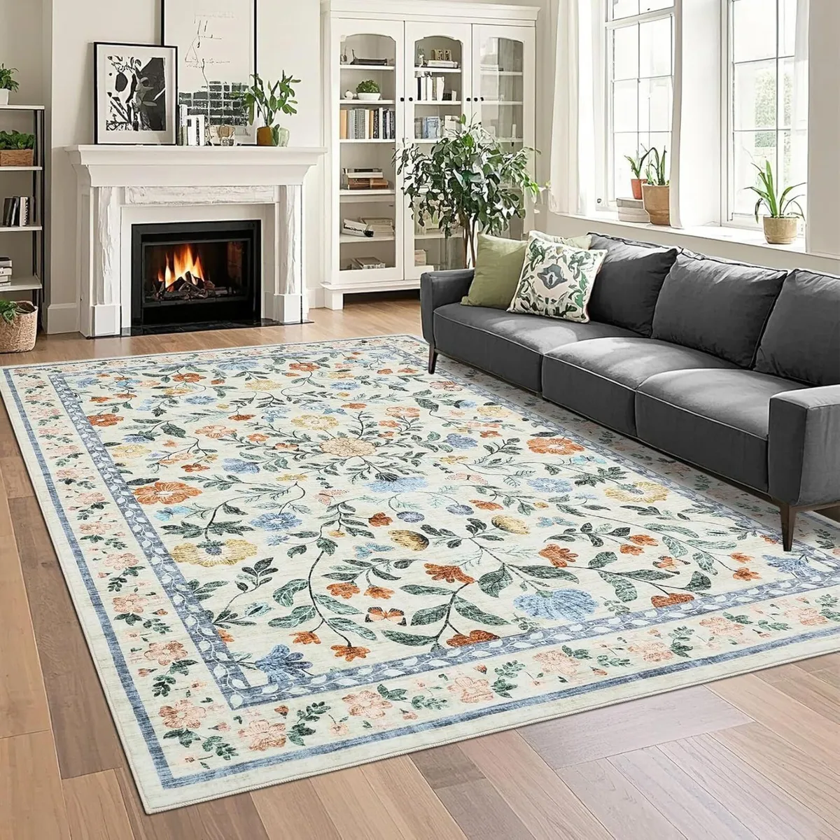 240x340 cm Extra Large Floral Rug for Bedroom - Image 1
