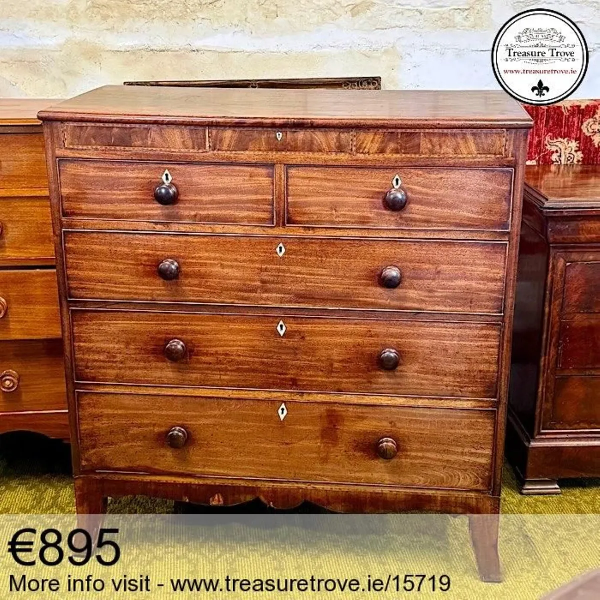 Antique Bedroom Chest of Drawers - Image 1