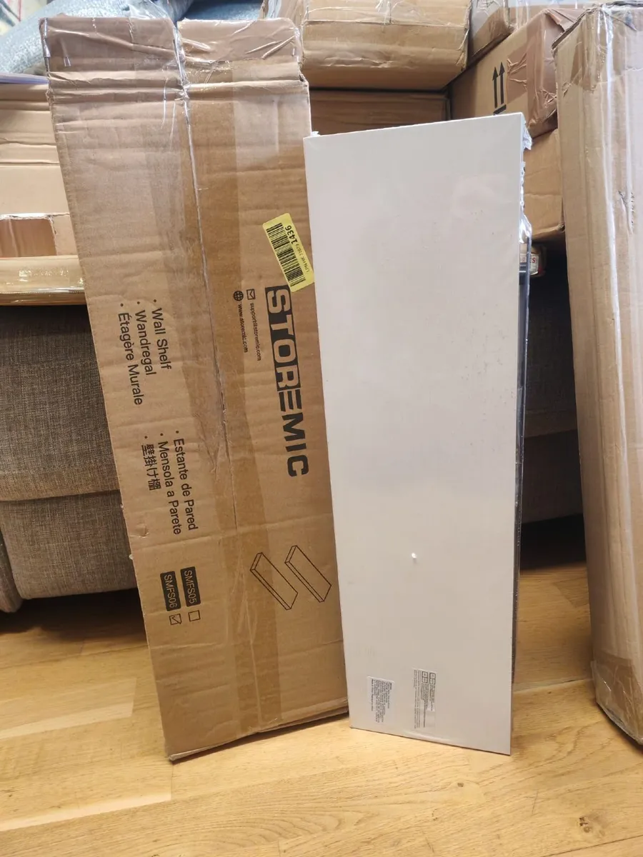 White Floating Wall Shelves (Set of 2) - Image 2