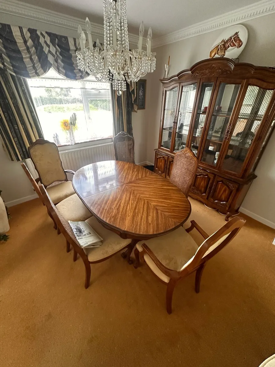 Solid Mahogany table and chairs - Image 2