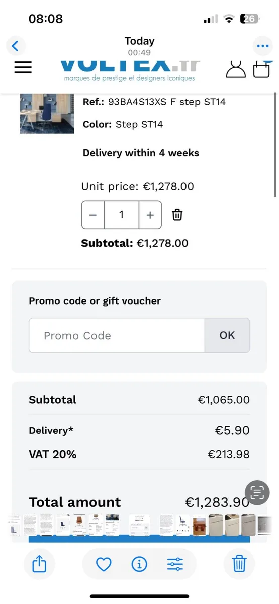 Frezza Bia Executive Office Chair-Italian Designer - Image 2