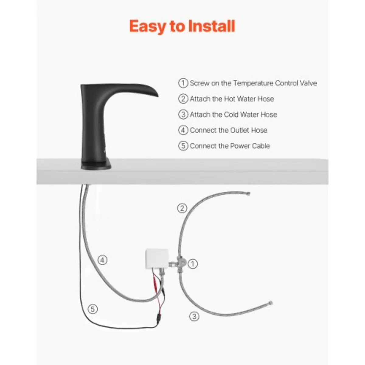 Touchless Bathroom Sink Faucet, Automatic Motion S - Image 4