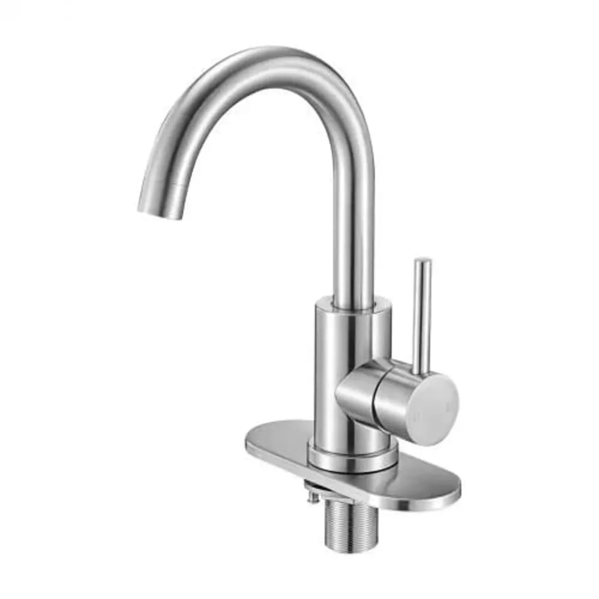 Single Handle Sink Faucet, Brushed Nickel Single H - Image 1