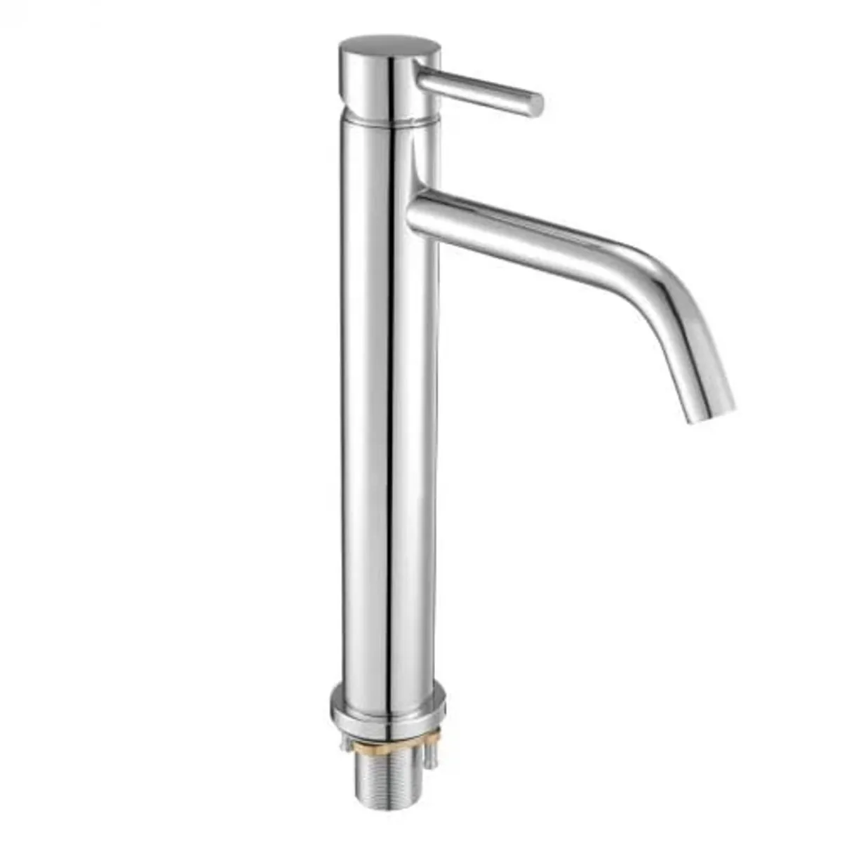 Single Handle Sink Faucet, Chrome-Plated Silver Fa - Image 1