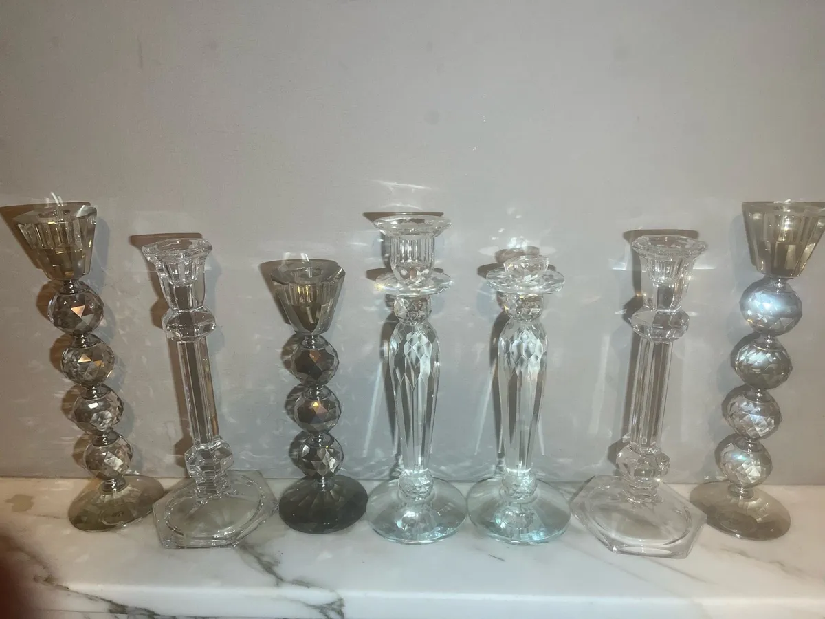 Glass candle holders - Image 3