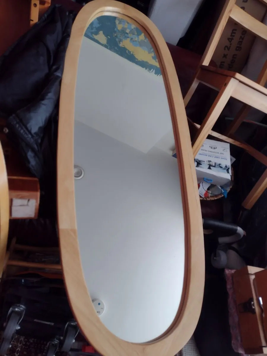 Full length Oak Cheval bedroom mirror - Image 3