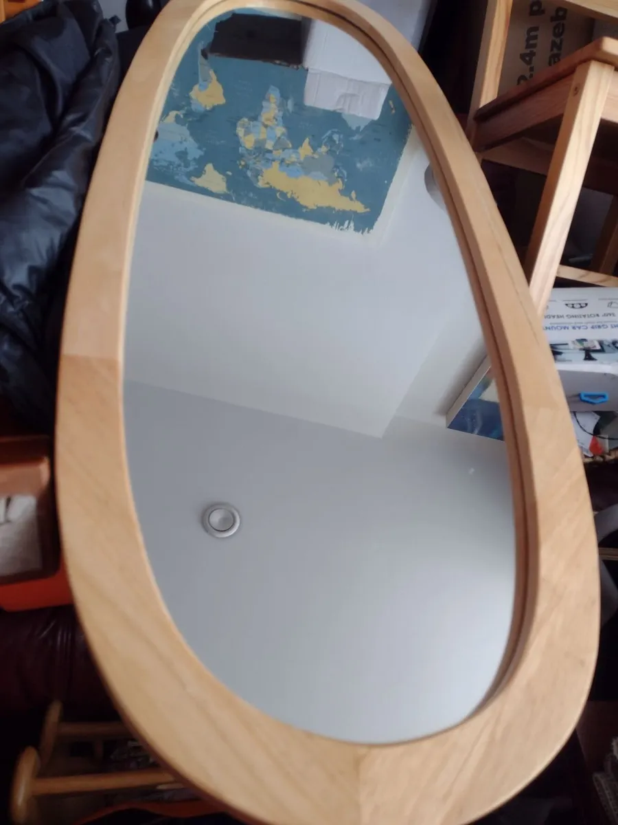 Full length Oak Cheval bedroom mirror - Image 4