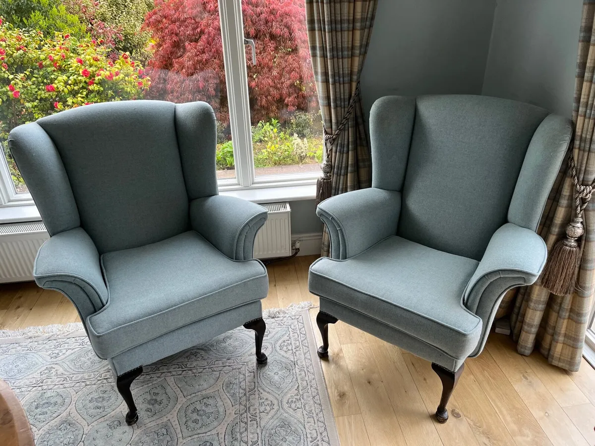 Wing back armchairs