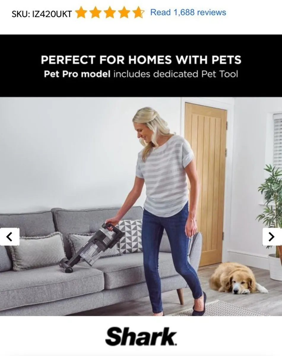 Shark Stratos Anti Hair Wrap Plus Pet Pro Cordless Stick Vacuum Cleaner - brand new in box - Image 3