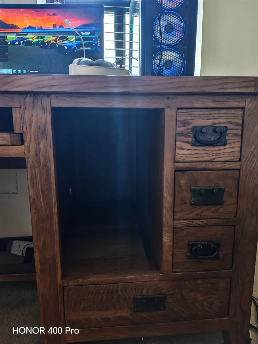 Solid wood oak desk - Image 2
