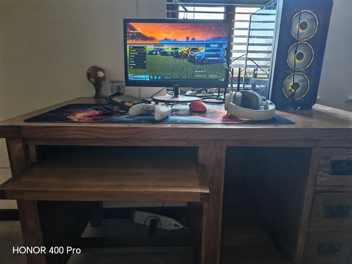 Solid wood oak desk - Image 3