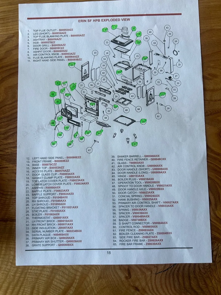 Stanley Erin Stove Parts - Image 2