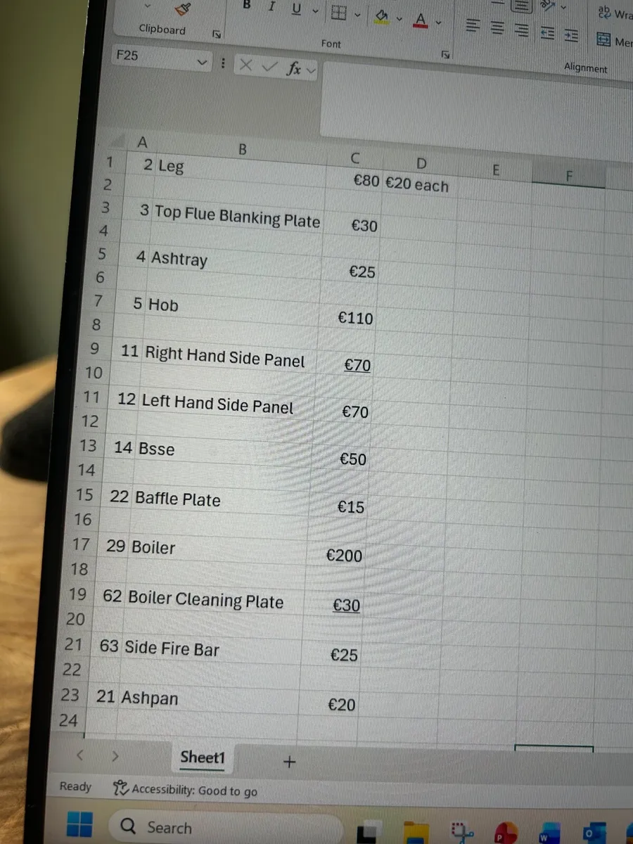 Stanley Erin Stove Parts - Image 3