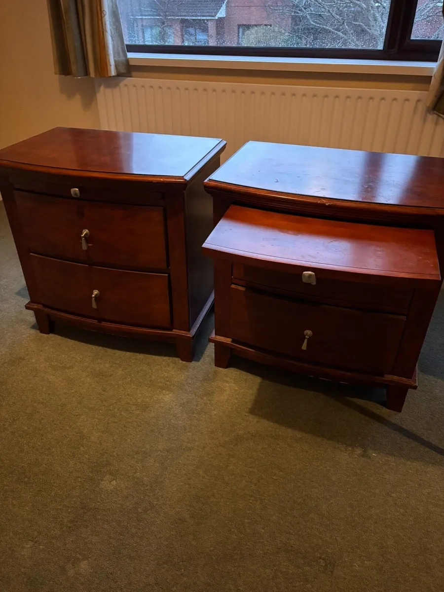 Mahogany bedside lockers