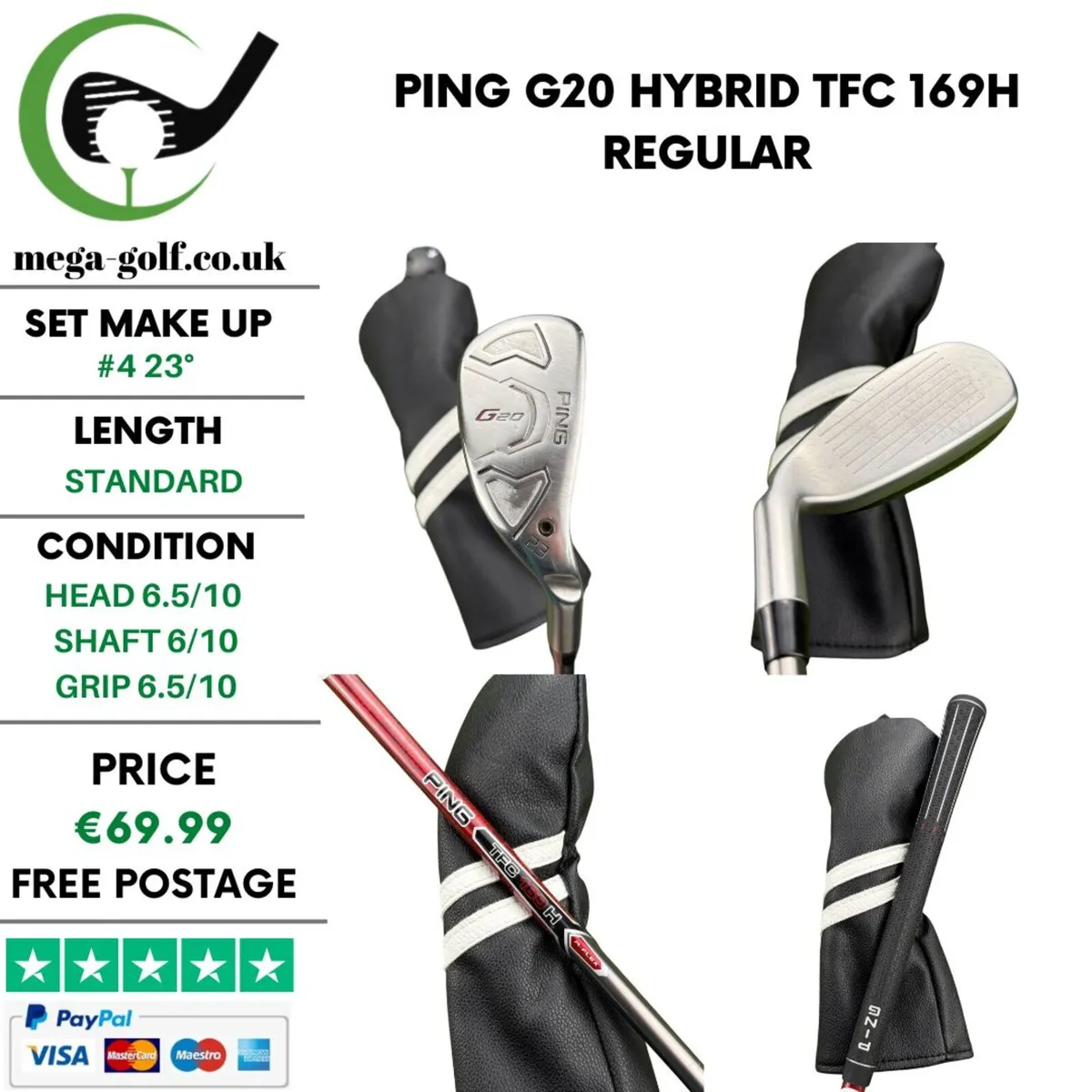 Ping G20 Hybrid / #4 23° / TFC 169H Regular - Image 1