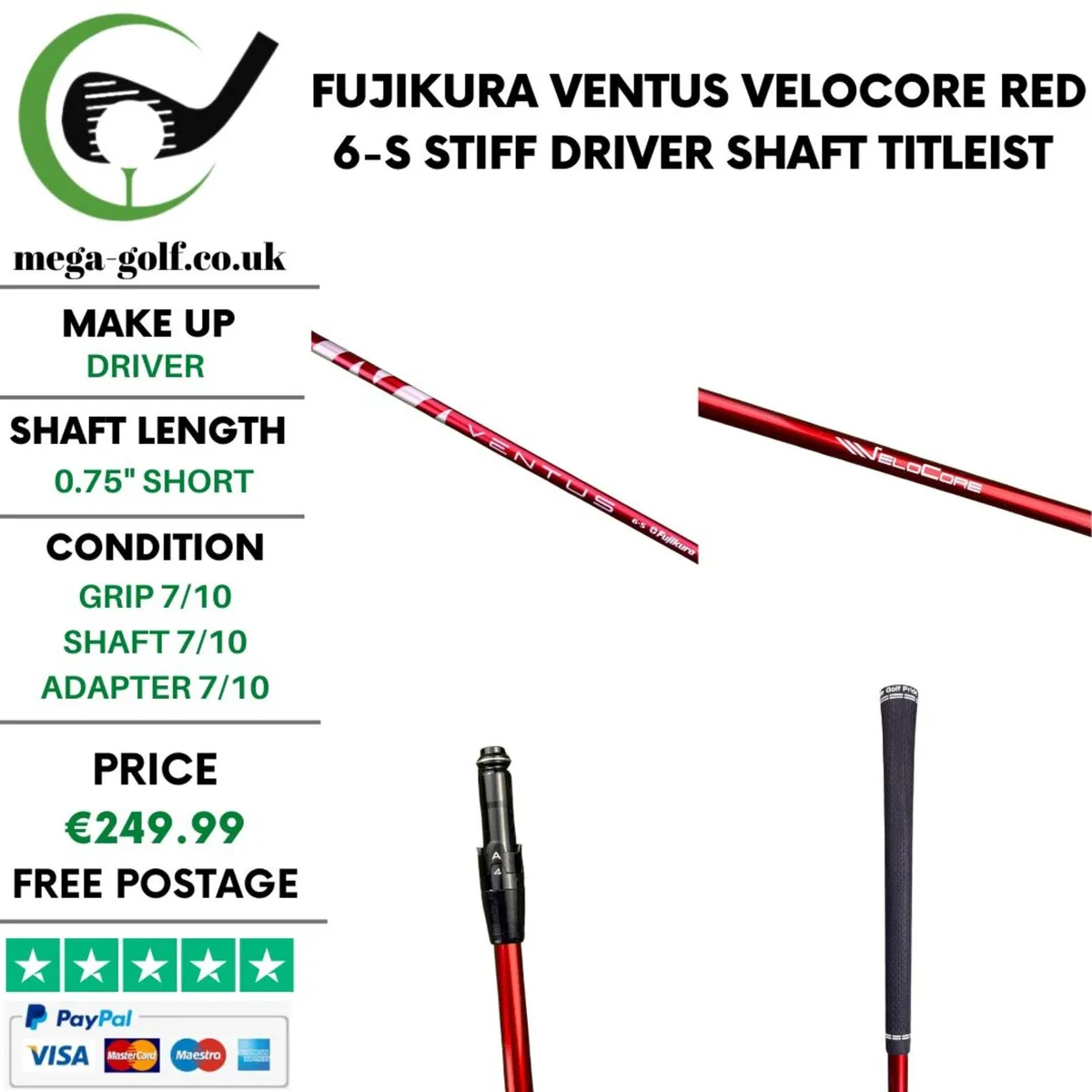 Fujikura Ventus Velocore Red 6-S Stiff Driver - Image 1