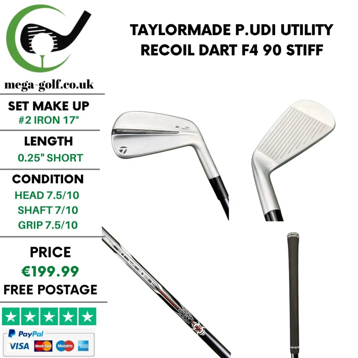 Taylormade P.UDI Utility #2 Iron 17° / Stiff - Image 1