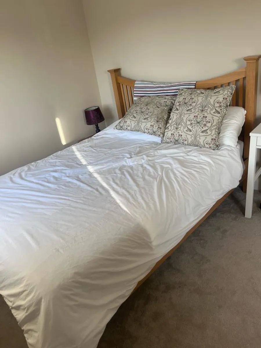 King Size bed & mattress - Image 1