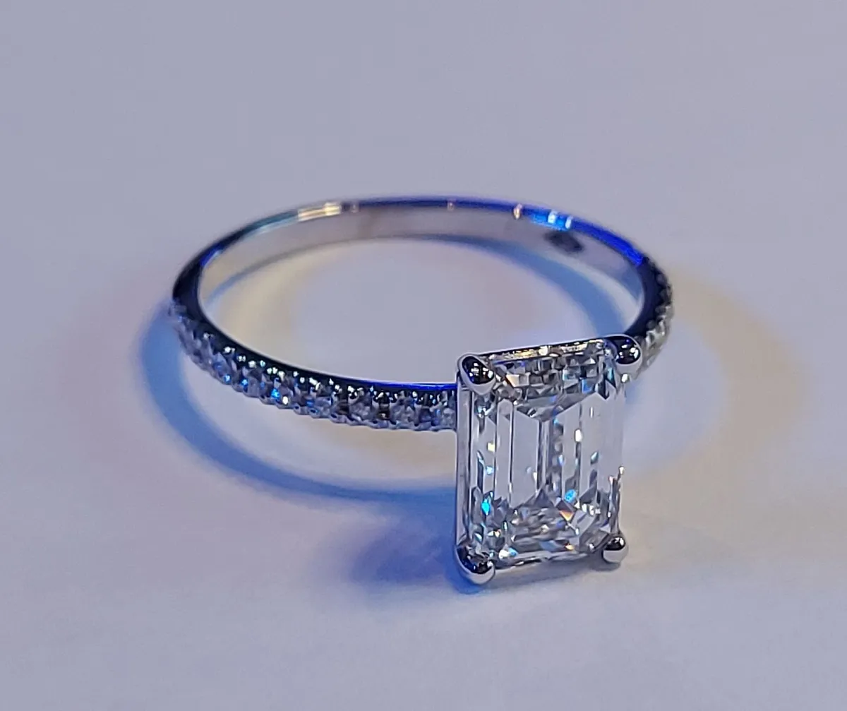 14k Gold ring with 2 ct Lab-Grown Diamond IGI - Image 2