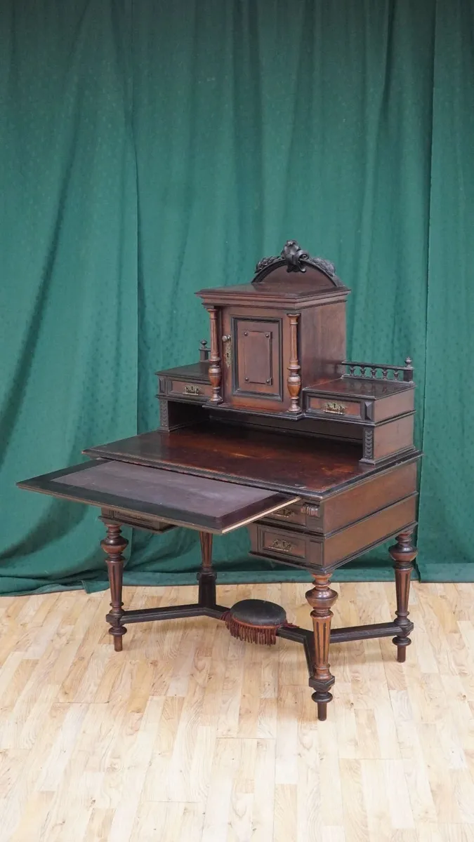 Grunderzeit Rosewood Writing Desk, c.1880 - Image 1