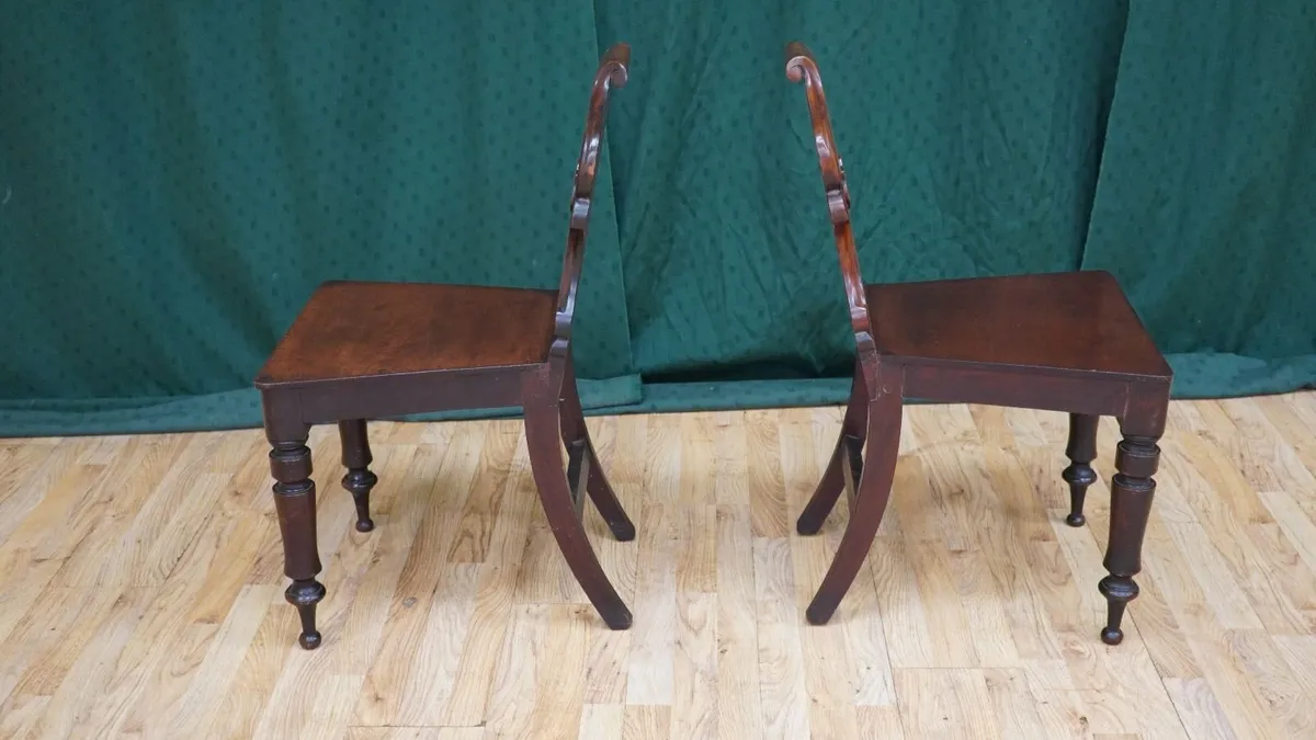 Victorian Mahogany Hall Chairs - Image 3