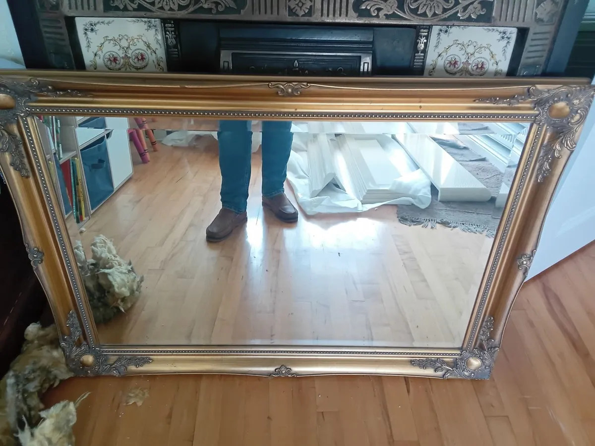 Fire place surround (Iron) & Mirror - Image 1