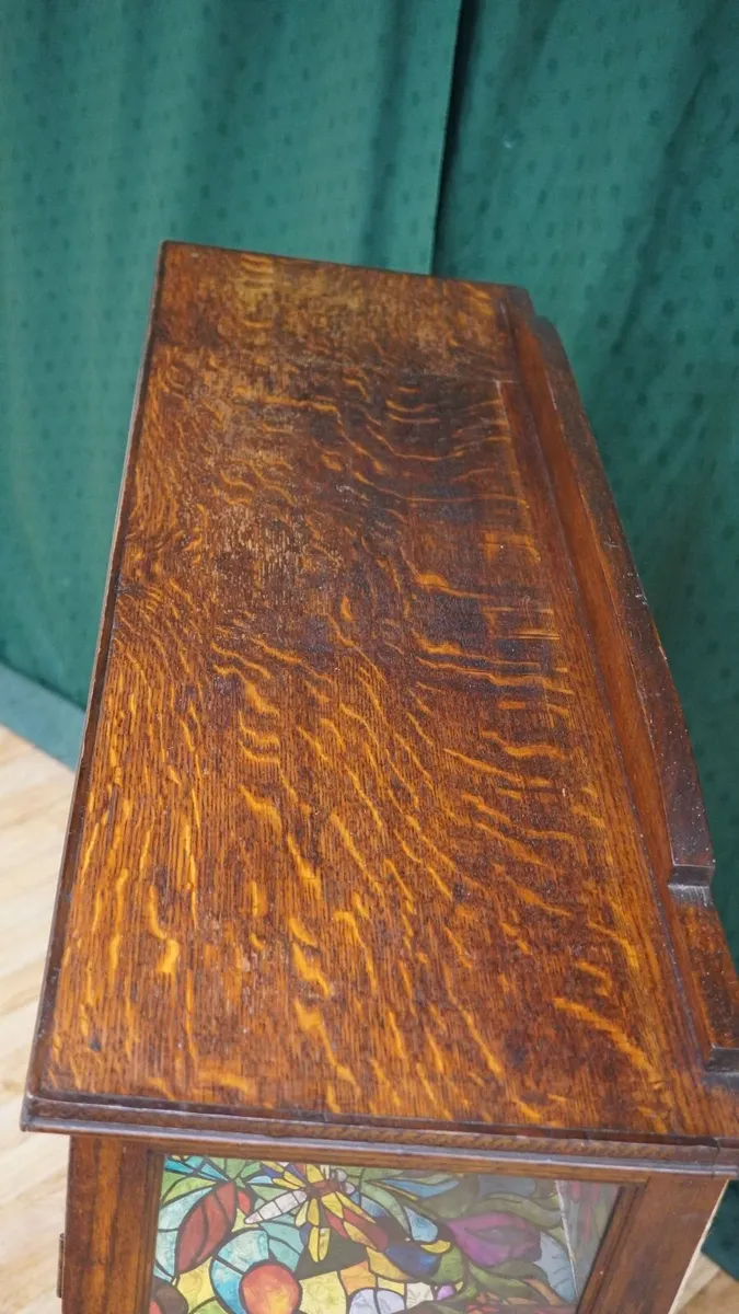 Quality Oak Glazed Display Cabinet - Image 4