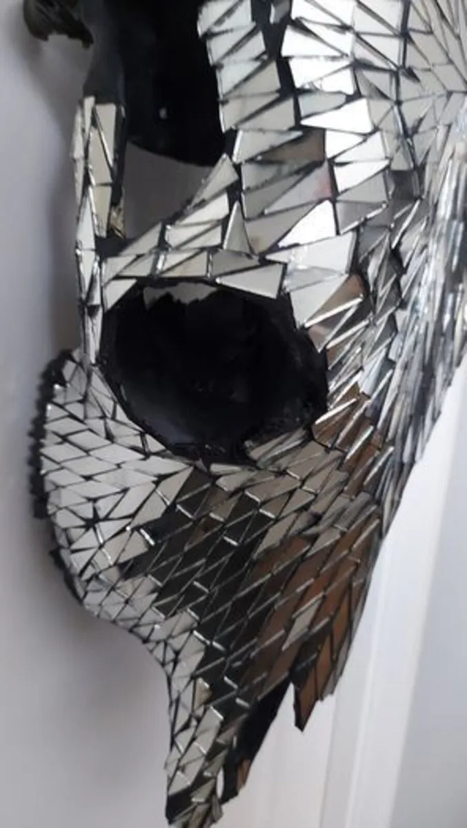 Mirror Insert Black Bull Skull - Image 2