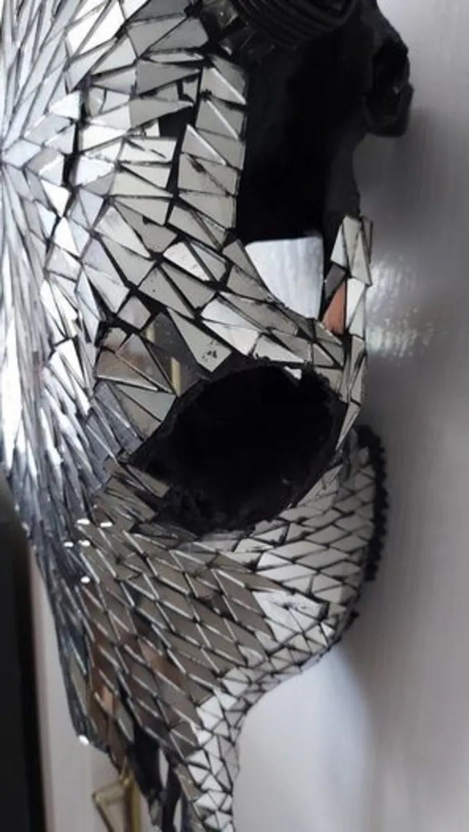 Mirror Insert Black Bull Skull - Image 3