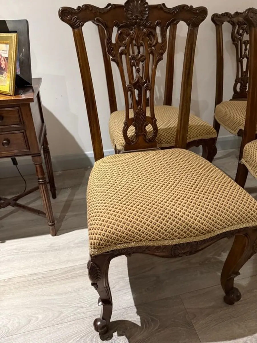 6 x Georgian Style Dining Chairs - Image 3