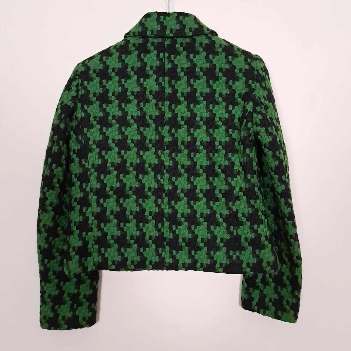 M&S Black Green Geometric Wool Jacket 10UK/38EU - Image 4