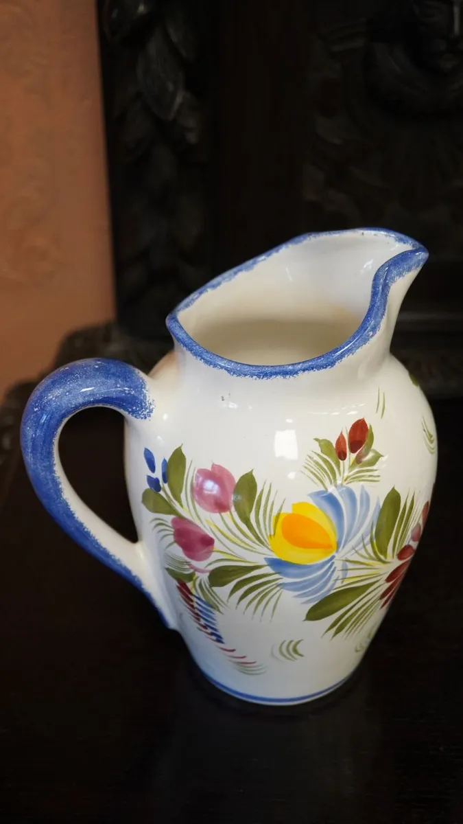 French Hand-Painted Pitcher Set - Image 2